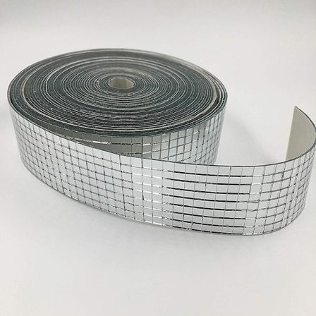 Rullende Selvklebende Glass Håndverk Mini Kvadratiske & Runde Speil Mosaikkfliser