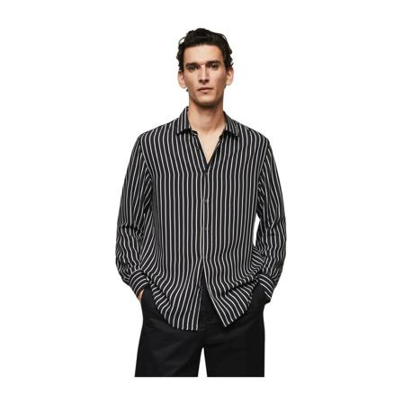 Mango Shirt -- Sort, Herre Skjorter