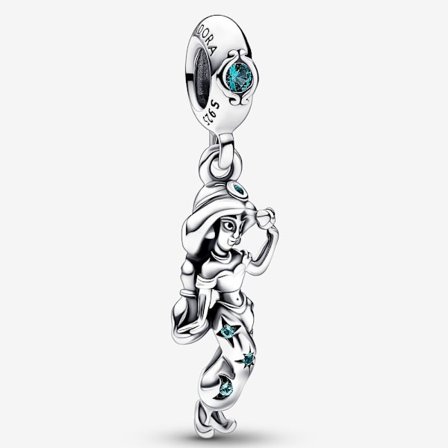 Pandora Disney-serie "Aladdin" Prinsesse Jasmine Sterling Sølv Anheng Charm 792343 C01, Inkluderer Original Eske