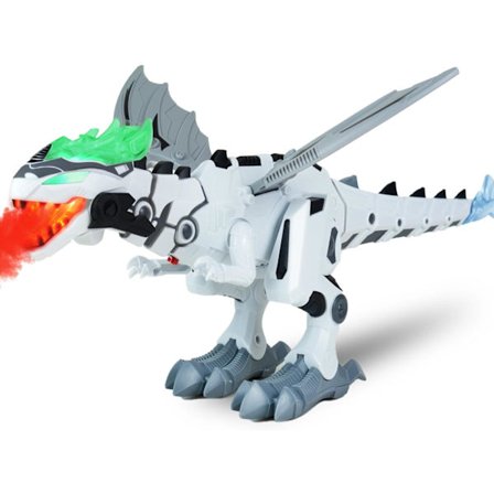 Gående Dinosaurleker for Barn, Elektriske Kjæledyrrobotdinosaurer med Brannpust & Tåkespray & Brøl Lyd og Bevegelige Vinger/Haler, Beste Bursdagsgave