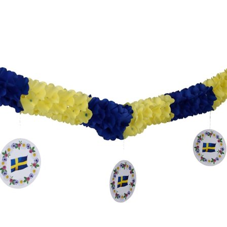 Hedlunds Girlang med blomsterkransar Partytillbehör Flerfärgad 4 M