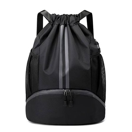 Treningsbag Fotballbag Ryggsekk med Snøring Justerbar Snøring Treningsbag Vanntett Sportsbag for Menn Kvinner Barn Ungdom