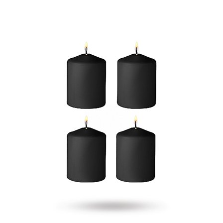 Tease Candles - Disobedient Smell - 4 Pieces - Black - Vuxen.se - Aphrodisiac massageljus