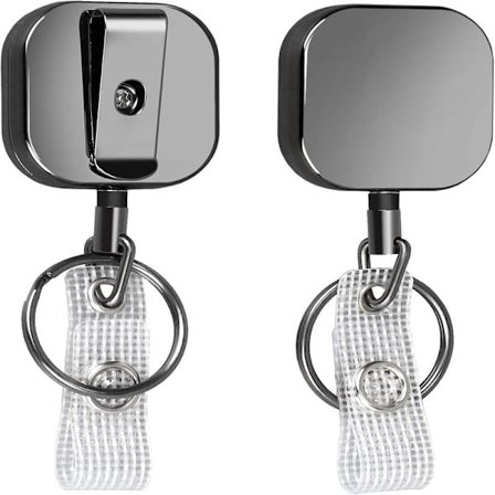 2 kpl pieniä kestäviä ulosvedettäviä ID-korttikoteloita rullalla, Will Well metallinen ID-korttikotelo