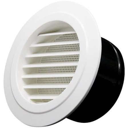 75 mm ventilationsudtag med beskyttelsesgitter - ABS (ø75 mm)