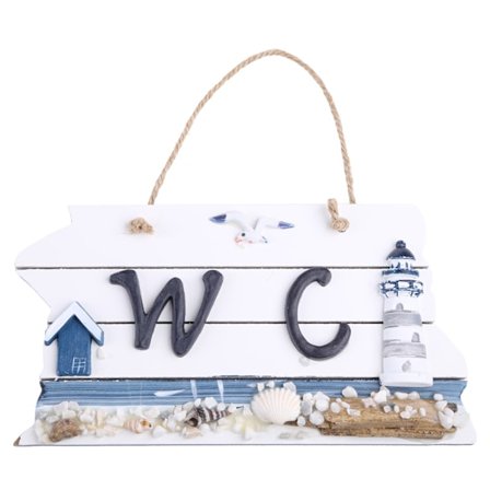 Medelhavet WC-skylt sommarstrand för skal dekorativa hem sovrum vardagsrum