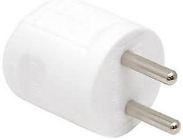 ABL 0116110 Stickpropp ojordad, vit Rak, Anslutningsdon & kablar