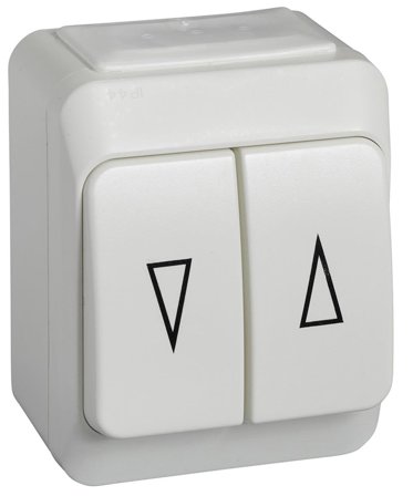 Schneider Electric 183504500 Tryckknapp jalusi, AQ-S PV, Strömbrytare & vägguttag