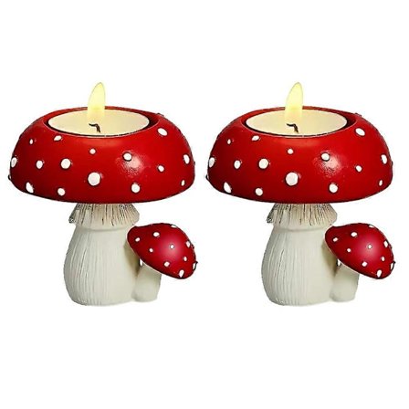 Svamp Tealight Ljusstake Söt Svamp Tealight Ljusstake Ljusstake Hem Sovrum Skrivbordsdekoration