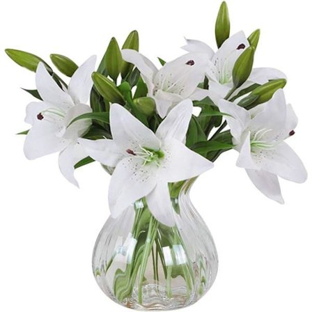 Konstgjorda blommor, 5 st latex konstgjorda liljor