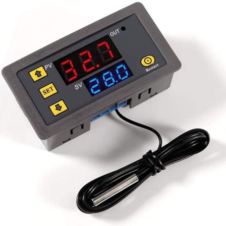 1 stk. W3230 AC 110V-220V Digital temperaturregulator, NTC 10K Digital display termostat kontrolkontakt