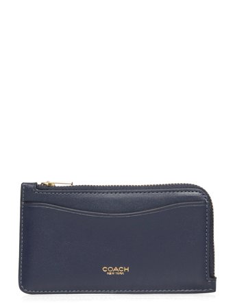 Coach New York Zip Card Case - Navy - ONE SIZE