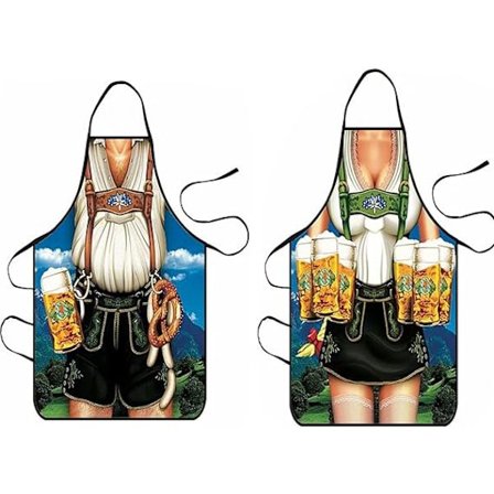 Morsomt kjøkkenforkle for voksne (Øl menn og kvinner), Gave Grill Kjøkken Menn og Kvinner Matlagingsforkle