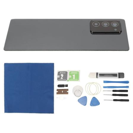 Telefon Bagside Glasdæksel Udskiftning Bagside Glas med Kamera Glas Linse Tape Dele til Samsung Galaxy Z Fold 2 5G F916 Sort
