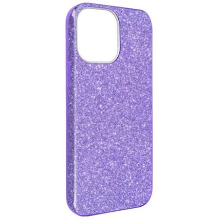 iPhone 13 Pro Glitter Aftageligt halvstivt silikone etui Lilla Lilla