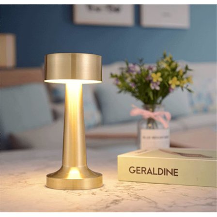Dimmable Table Lamp, Rechargeable Wireless Table Lamps With Touch Sensor, 3 Level Brightness, 3w Led Night Light For Bedside Tables, Coffee Tables, Re