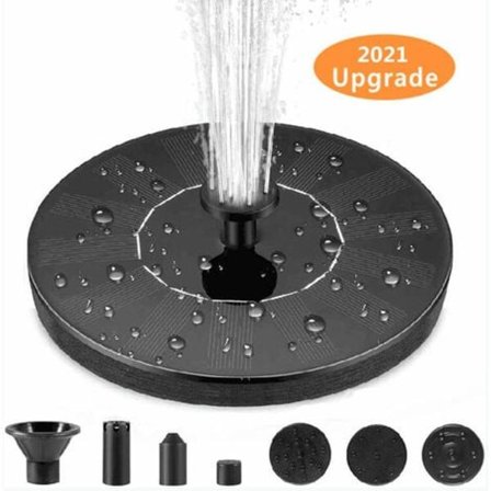 Solcelled Fontæne Udendørs Flydende 1W Pumpe Sol Dam Dyser til Fuglebad Akvarium Havefontæne