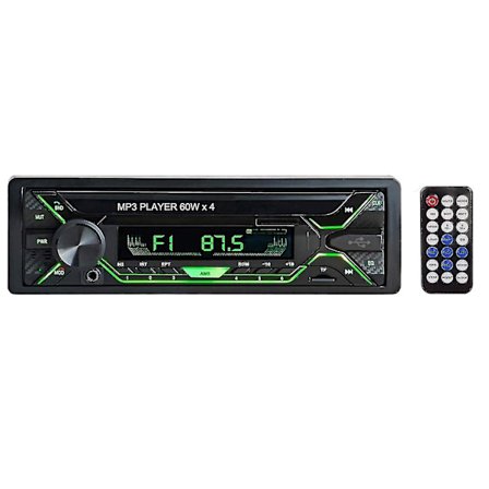 Bilstereo med Bluetooth, Single Din Radio Fm Media Player Usb/tf/sd/aux lydmottaker, Hands Fre