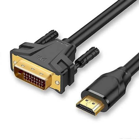 HDMI A til DVI Adapterkabel - 2m (ikke egnet for tilkobling til SCART- eller VGA-porter), Svart