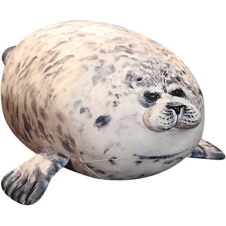 Sød sælpude plys bamse legetøj, buttet blob sælpude blød fed krammepude bomuld fyldt havdyr plys legetøj, plys kastepude(30cm)