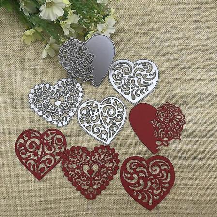 4 st/ set Spets Kärlek Metall Skärning Dies Stenciler för gör-det-själv Scrapbooking Dekorativ prägling Hantverk D