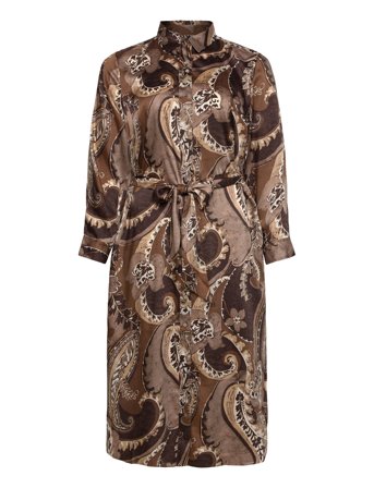 Lauren Women Paisley Twill Shirtdress - Brown - 54