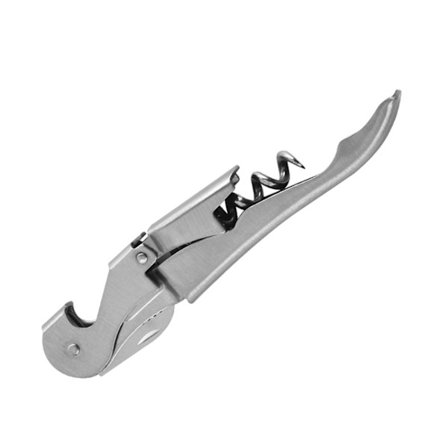 :Kaksikertainen Waiterin Korkkiruuvi, Mattamusta Viinipullon Avaaja Folionleikkurilla - Hopea