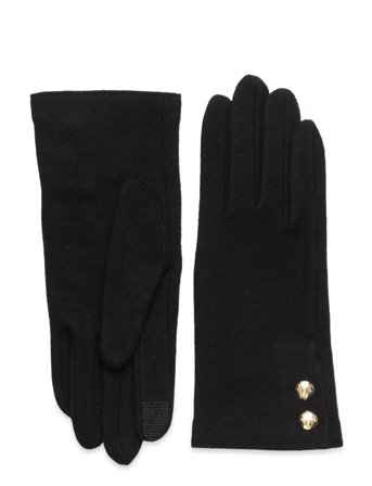 Lauren Ralph Lauren Two-Button Tech Gloves - Black - L