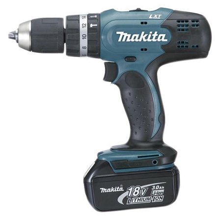 Makita DHP453RFE slagtrekker - 2x 3.0Ah LXT 18V - 42Nm - med koffert