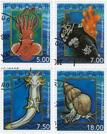 Færøerne 2002 - AFA 409-412 - Stemplet