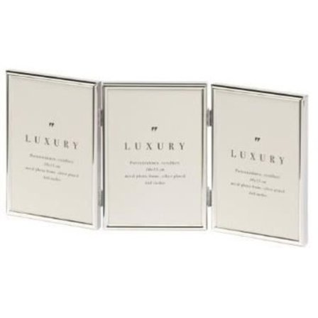 Kolminkertainen valokuvakehys - WALTHER - CHLOE 3 - Hopea - 10x15 cm - 3 kehystä sarjassa