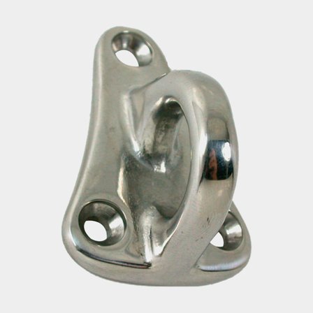 Gancho para defensa 47 x 30 x 27 mm, con anilla, acero inoxidable