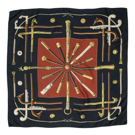 Hermès Vintage, Pre-owned Scarf Zwart, Dames, Maat:ONE Size