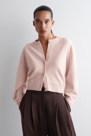 COS Damen Strickjacke Aus Merinowolle - Rosa