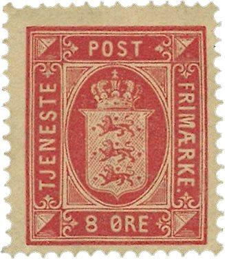 Danmark 1875 - Tjenestemærke AFA TJ6 - Ubrugt