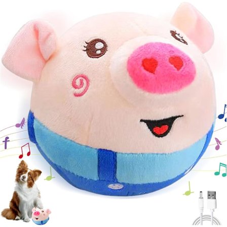 Interaktiivinen Koiran Leikkipeli Puhuva Liikkuva Koiran Leikkipeli USB Latautuva Interaktiivinen Pestävä Piirretty Sika Piipaava Sika Koiran 