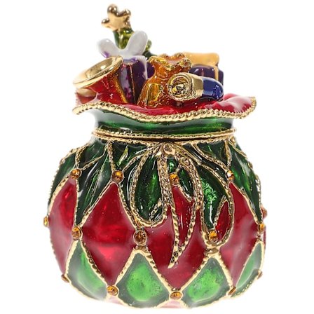 Sød jule smykkeskrin legering julepose dekoration julegave (5.8X4cm, som vist på billedet)