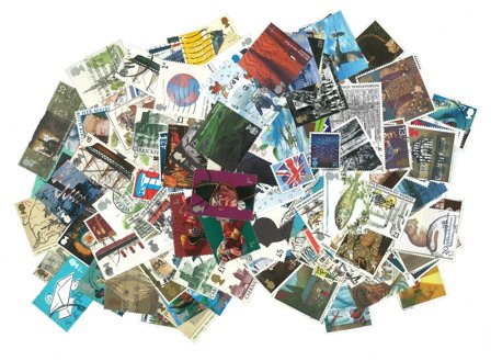 England - Frimærkepakke - 1500 forskellige