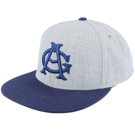 American Needle - Grå snapback Keps - Chi American Giants Nl Archive Heather Gray/Navy Snapback @ Hatstore