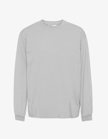 Oversized Organic LS T-shirt - Limestone Grey - XL