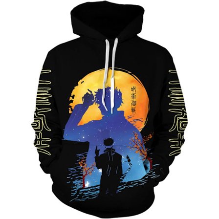 Jujutsu Kaisen Cosplay Pullover Hettegensere Anime Manga Karakter Merch Sweatshirt For Unisex Voksen Large-X-Large