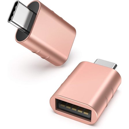 Ruusukultainen USB C - USB-sovitin 2 kpl USB C uros - USB3 naaras,
