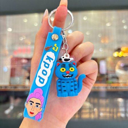 K-pop Karakterer Nøgleringe Silikone Nøgleringe Med Farverige Figurer | Gave Til Piger