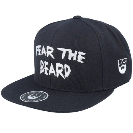 Bearded Man - Svart snapback Caps - Fear The Beard Black Snapback @ Hatstore