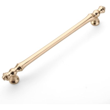 2 st kökshandtag i borstad mässing, zinklegering, guld, möbelhandtag med skruvar, för skrivbord, lådor, skåp, skåp