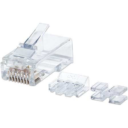 RJ45 Modulære Plugger Pro Line, Cat6a, UTP, 3-polet, For Solid Tråd, 50 Gullbelagte Kontakter, 80 Pakning