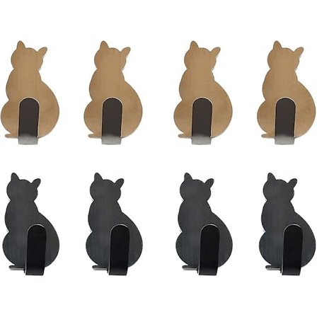 8 stk. klæbende kroge, køkkenrulleholdere, kraftig badekåbe