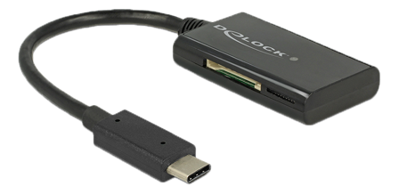 Delock USB 3.1 Gen 1 Card Reader USB Type-C male 4 Slots - kortleser - USB-C