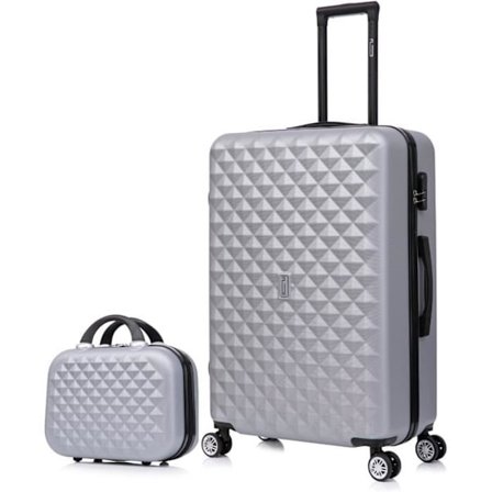 Resväska Stor Storlek - CELIMS - 75cm - ABS - Inbyggt Lås - Grå