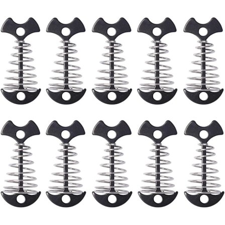 10 stk. teltpløkker i træ til dæk, fiskebensformede dækforankringssøm